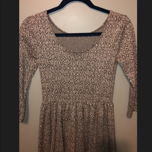 gray patterned dress - Picture 3 of 4